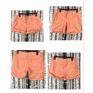 Tangerine Orange Roll Tab Shorts 11